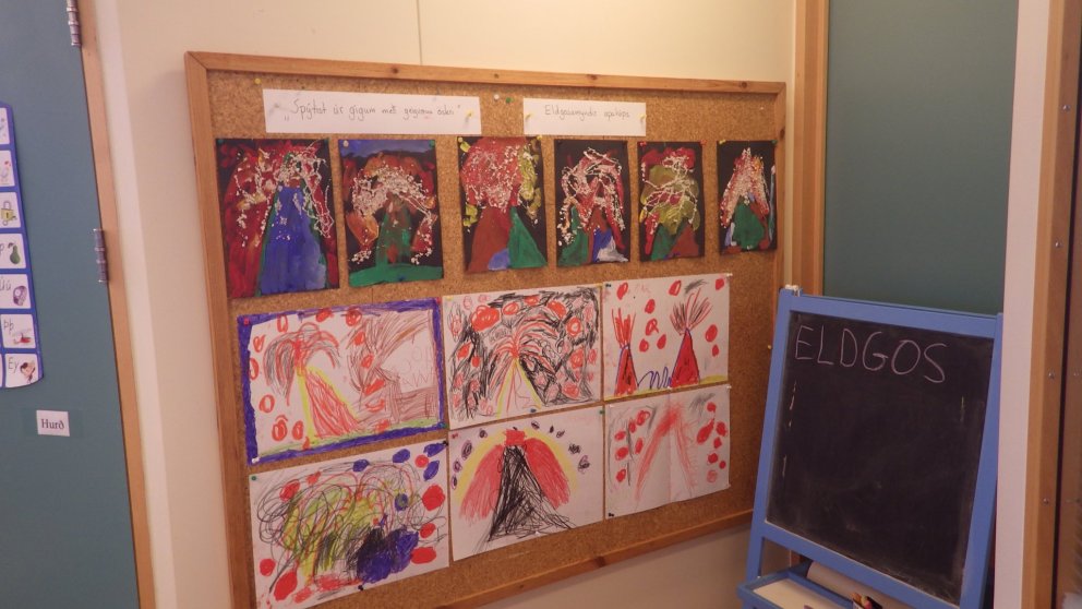 Eldgosamyndir apahóps