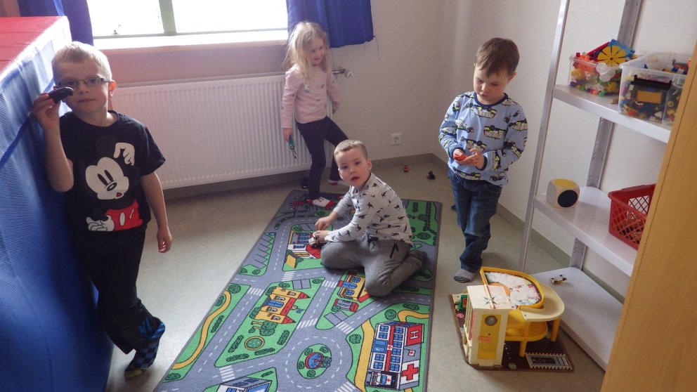 Heimsókn frá Krílabæ og 1. bekk grunnskólans